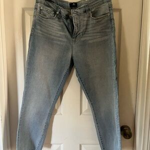 7 For All Mankind Light Blue Denim 
Long 23 inch